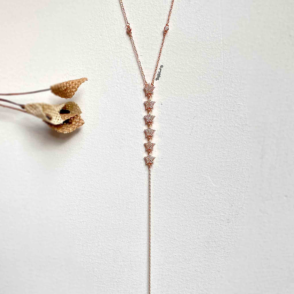 Starry Long Silver Necklace - Boldiful