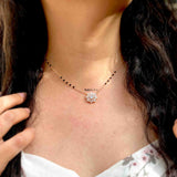 Sunup Minimal Silver Mangalsutra - Boldiful