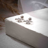 Swerve Helix Silver Earstuds - Boldiful