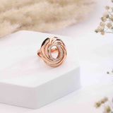Swirl Statement Silver Ring - Boldiful