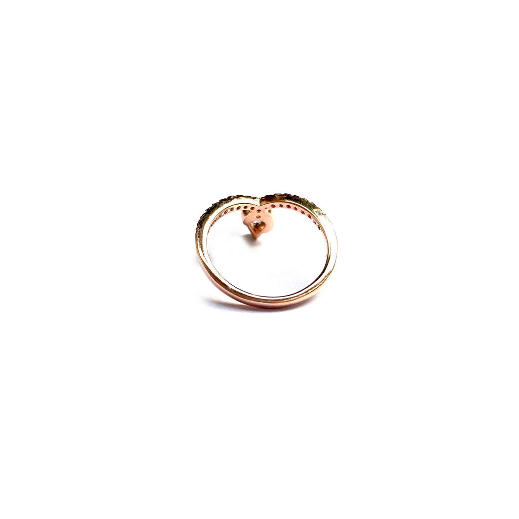 Tiara Minimal Pear Ring - Boldiful