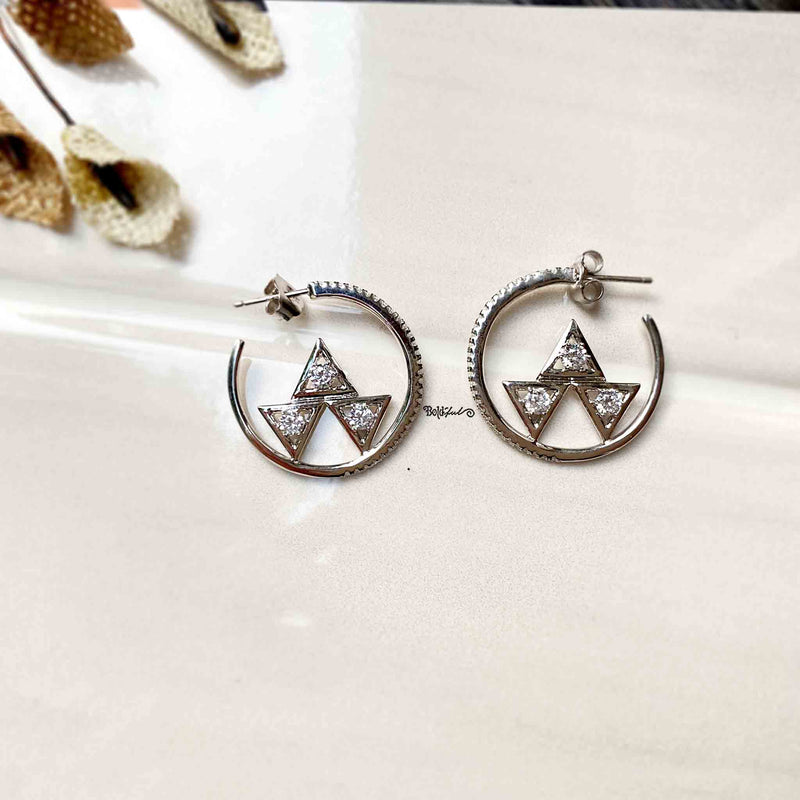 Trendy Sterling Silver Hoops - Boldiful