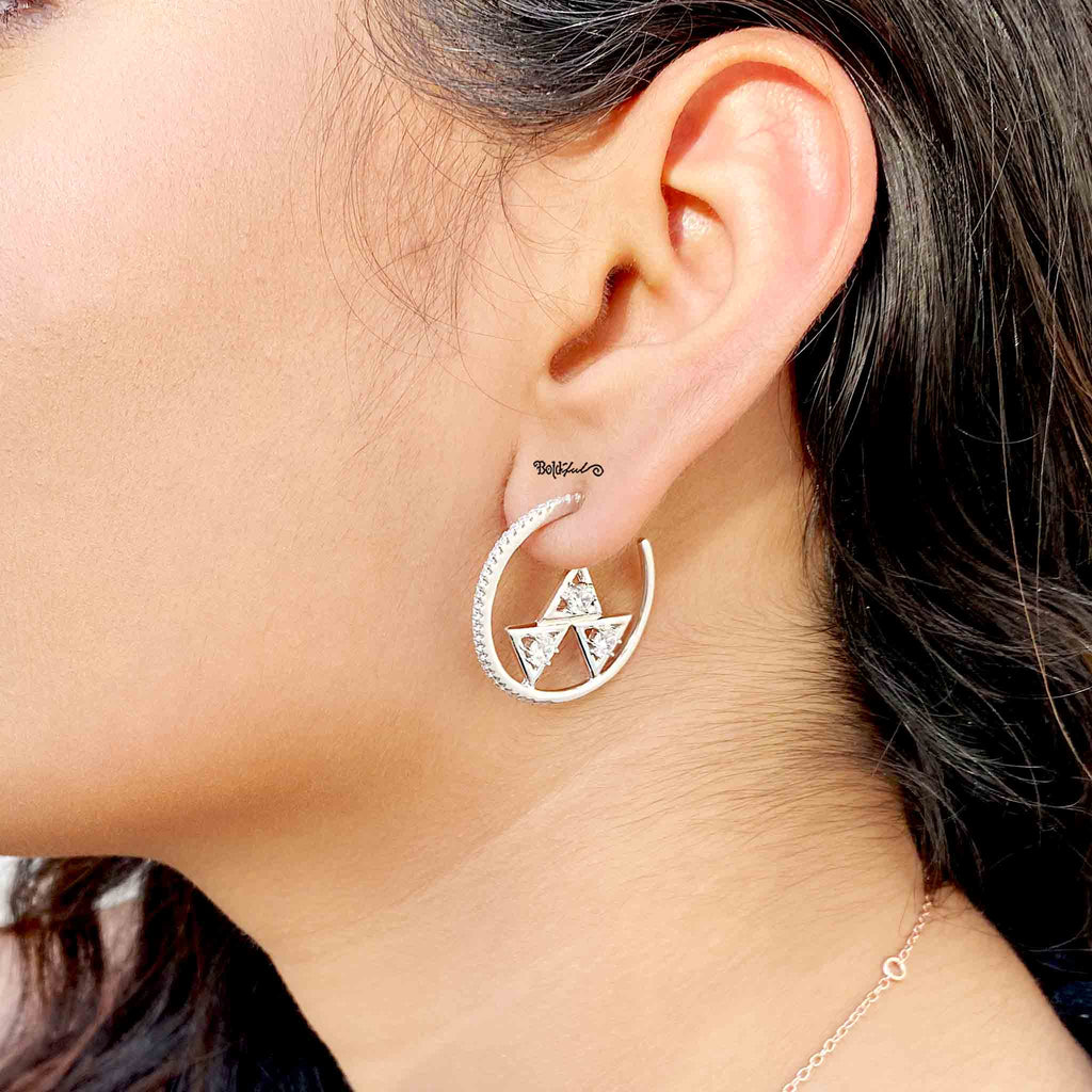 Trendy Sterling Silver Hoops - Boldiful