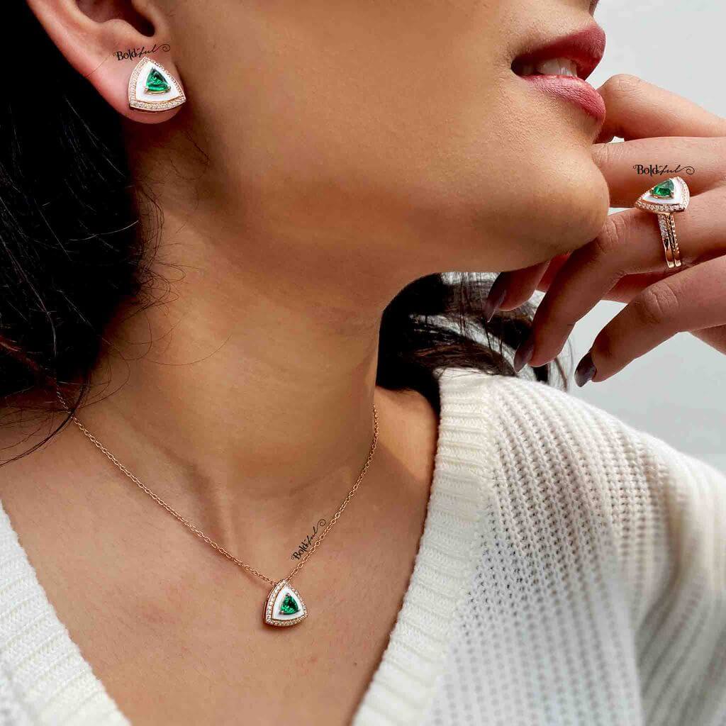 Triad Silver Earstuds - Boldiful