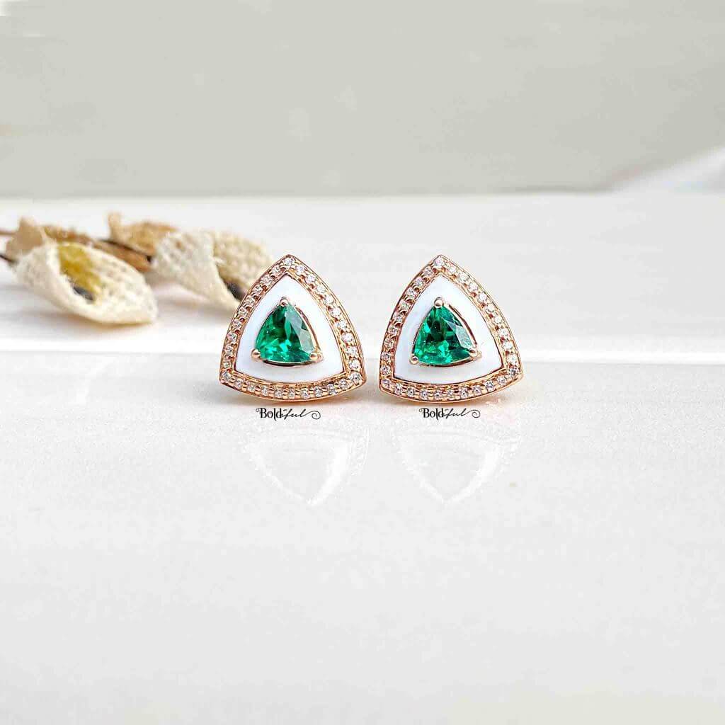 Triad Silver Earstuds - Boldiful