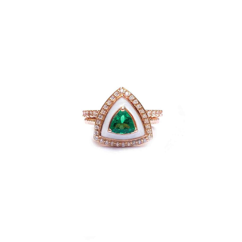 Triad Ring with Stackable Band - Boldiful