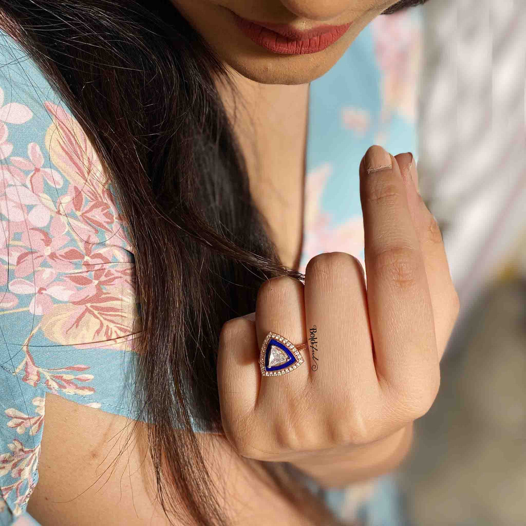 Triad Ring with Stackable Band - Boldiful
