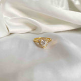 Trillion Moissanite Gold Ring - Boldiful
