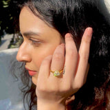 Trillion Moissanite Gold Ring - Boldiful