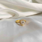 Trillion Moissanite Gold Ring - Boldiful