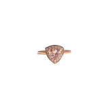 Trillion Morganite Minimal Ring