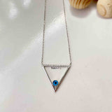 Trilogy Evil Eye Silver Pendant - Boldiful