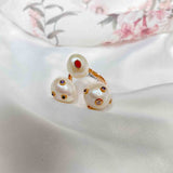 Trio Pearl Silver Ring - Boldiful