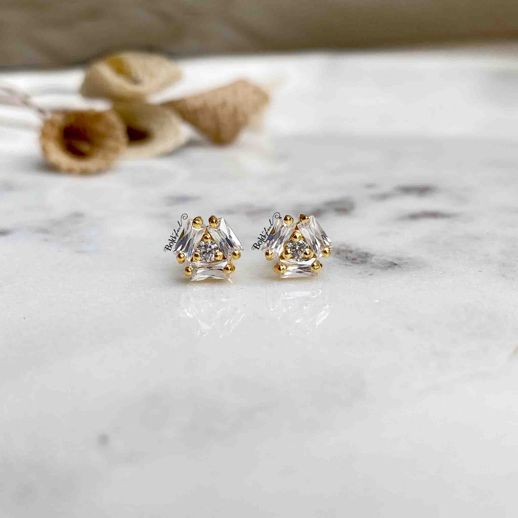 Triune Silver Earstuds - Boldiful