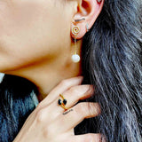 Twirly Pearl Drop Earrings - Boldiful