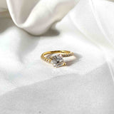 Twisty Asscher Cut Moissanite Ring - Boldiful