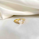 Twisty Asscher Cut Moissanite Ring - Boldiful