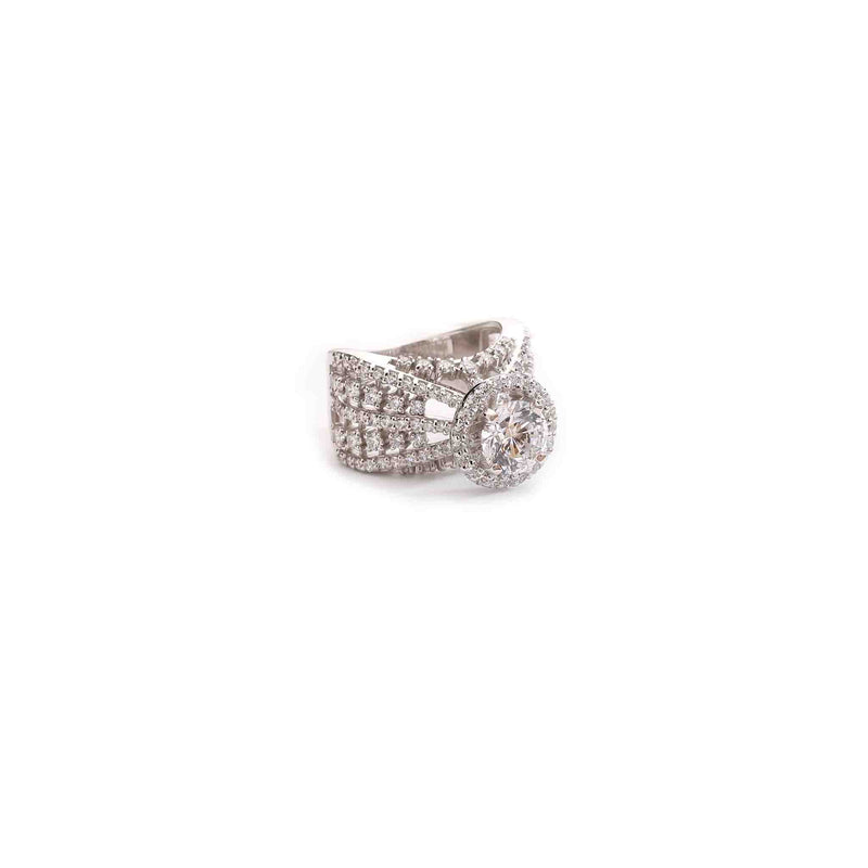Upbeat Solitaire Silver Ring - Boldiful