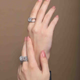 Upbeat Solitaire Silver Ring - Boldiful