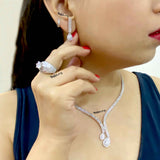 Urbane Silver Necklace Set - Boldiful