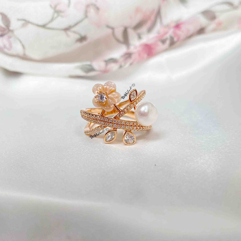 Vine Bahara Silver Ring - Boldiful