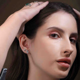 Vivid Silver Earstuds - Boldiful