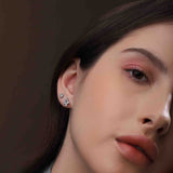 Vivid Silver Earstuds - Boldiful