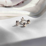 Vivid Silver Earstuds - Boldiful
