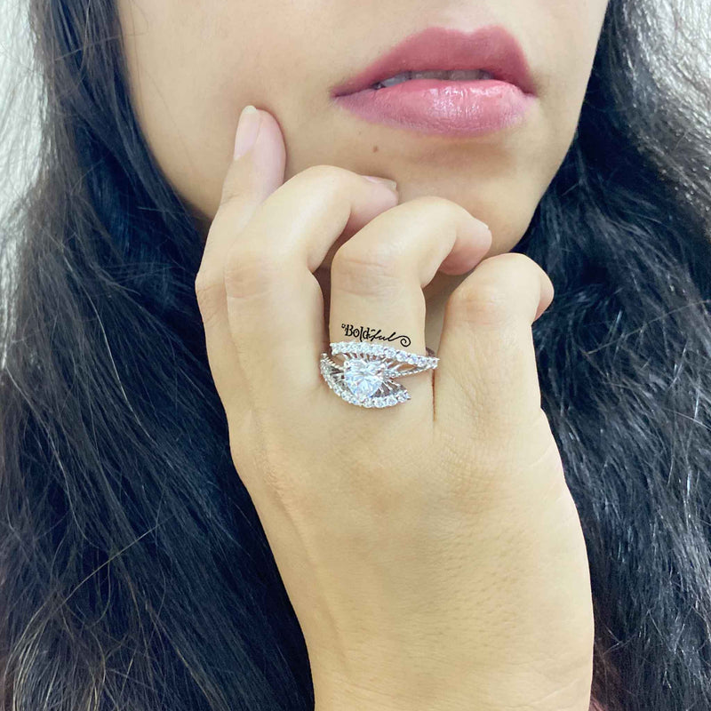 Wheedle Heart Solitaire Ring - Boldiful