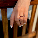 Wings Garnet Chain Ring - Boldiful