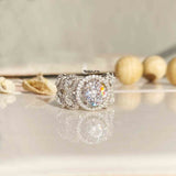 Zippy Big Solitaire Silver Ring - Boldiful