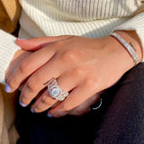 Zippy Big Solitaire Silver Ring - Boldiful