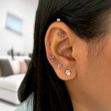 Butterfly Drop Helix Earrings
