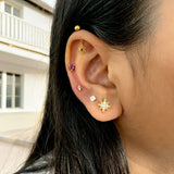 Dandelion Drop Helix Earrings