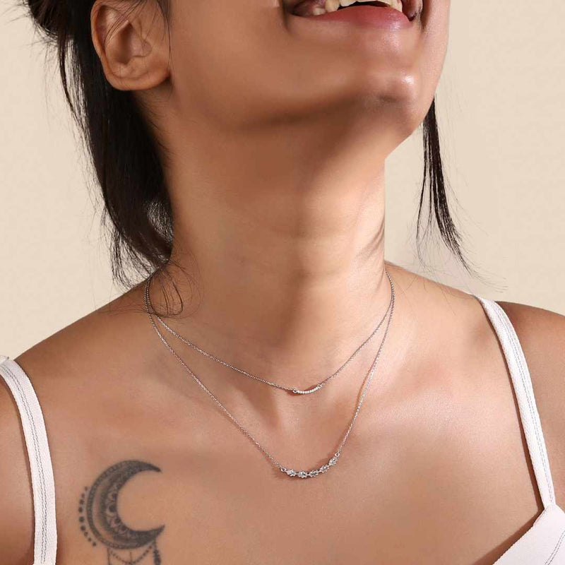 Marquise Double Layered Necklace