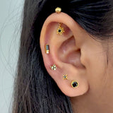 Exclamation Silver Helix Earstuds
