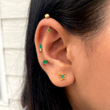 Exclamation Silver Helix Earstuds