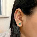 Butterfly Drop Helix Earrings
