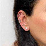 Bubbles Silver Ear Cuffs