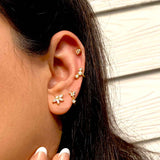 Bubbles Silver Ear Cuffs