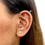 Butterfly Drop Helix Earrings