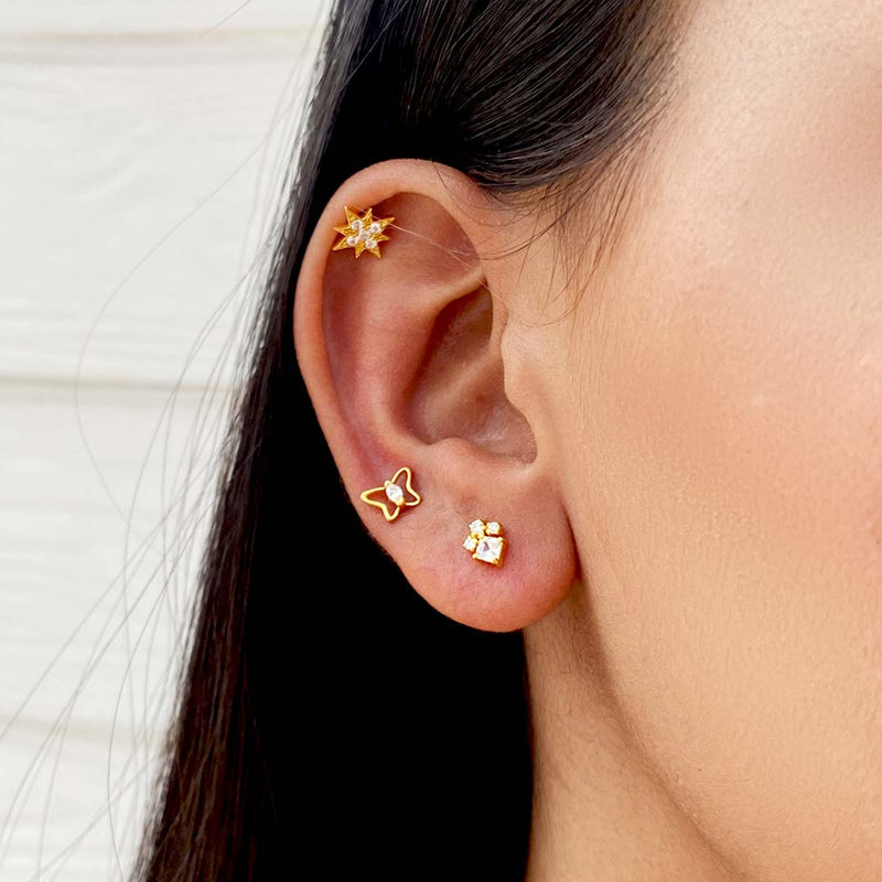 Cartilage earring 14k gold filled tiny nose ring hoops gold tragus hoop  earrings | eBay