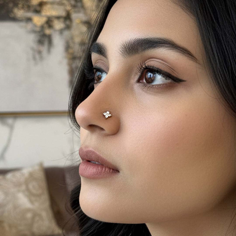 Clover Silver Nosepin