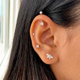 Clover Silver Studs