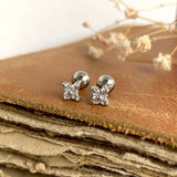 Clover Silver Studs