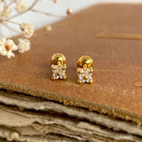 Clover Silver Studs