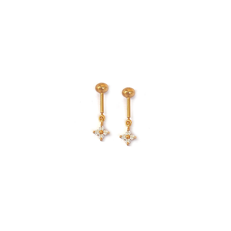 Clover Drop Helix Earrings