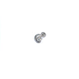 Crescent Moon Silver Nose Pin