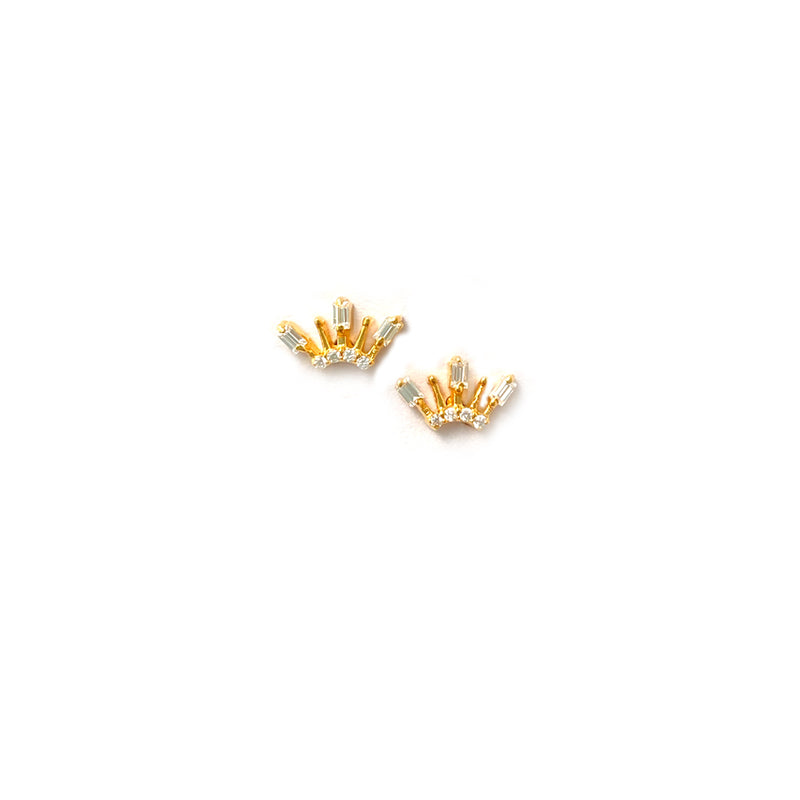 Crown Silver Studs