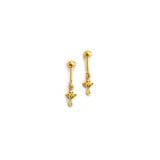 Ganesha Drop Helix Earrings